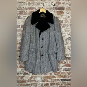 vintage fur lined dress coat